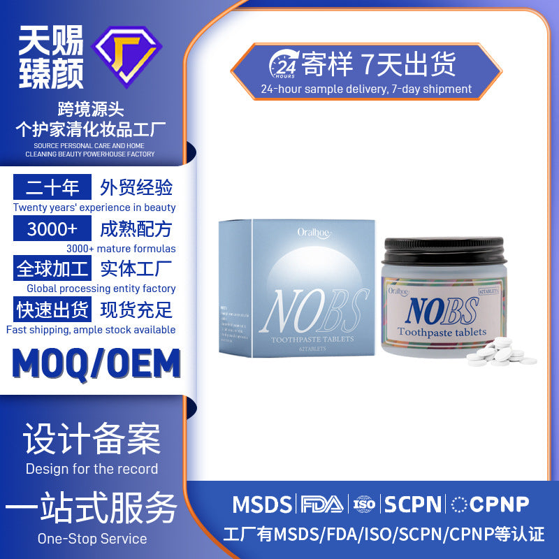 NOBS Nano Hydroxyapatite Toothpaste Tablets – Fluoride-Free & Plastic-Free