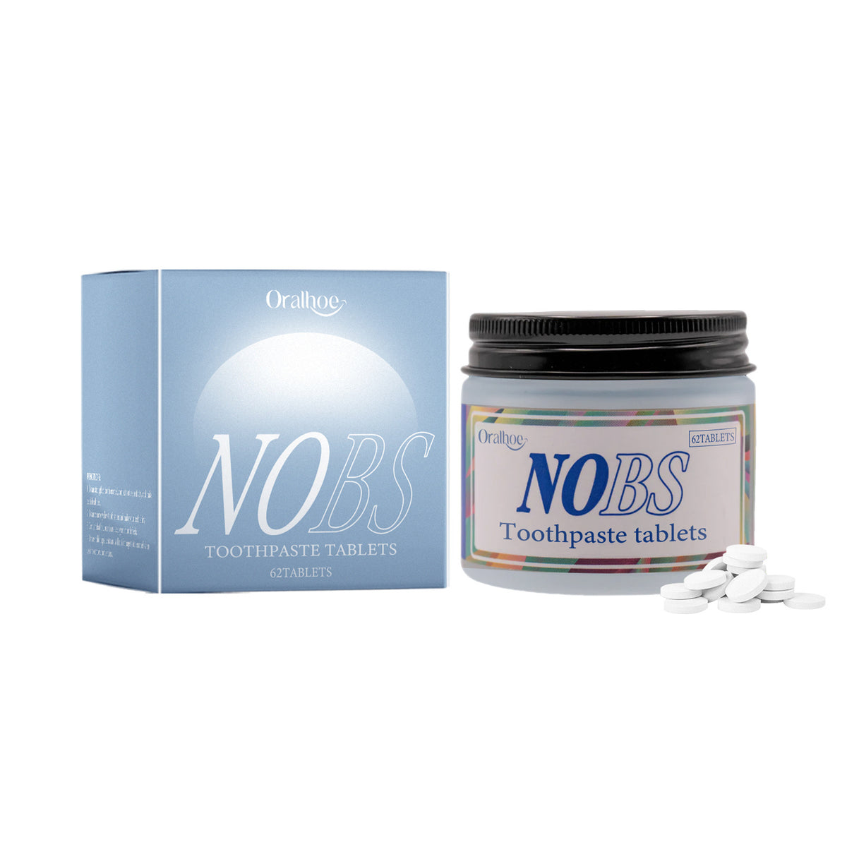 NOBS Nano Hydroxyapatite Toothpaste Tablets – Fluoride-Free & Plastic-Free